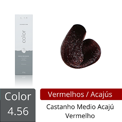 4.56 - Castanho Médio Acajú Vermelho - 60g