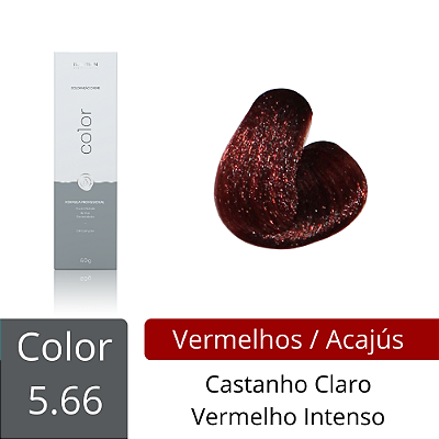 5.66 - Castanho Claro Vermelho Intenso - 60g