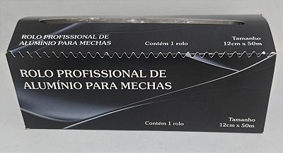 Papel Aluminio P/ Mechas E Reflexos Rolo+caixa Serrilhada