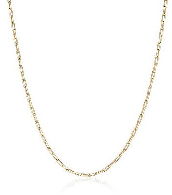 Choker Elos finos 35cm +10cm de Extensor Banhado a Ouro 18k