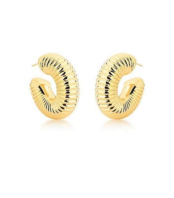 Brinco Argola Mola Banhada a Ouro 18k
