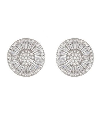 Brinco Pizza Zircônias Cristal
