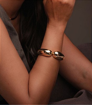 Bracelete Feminino Luxo Banhado a Ouro 18k
