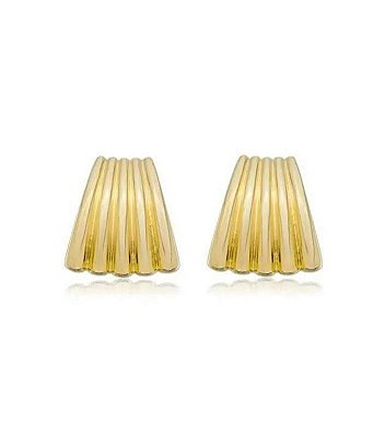 Brinco Leque Vintage Banhado a Ouro 18K