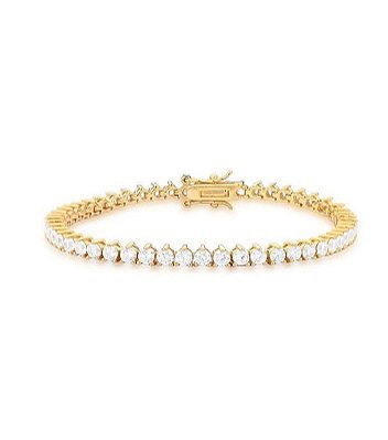 Pulseira Riviera Luxo Três Pontas Banho Ouro 18k