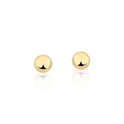 Brinco Bolinha Banhado Ouro 18k