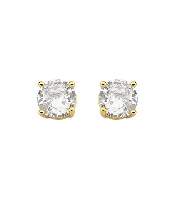 Brinco Ponto de Luz 8mm Banho Ouro