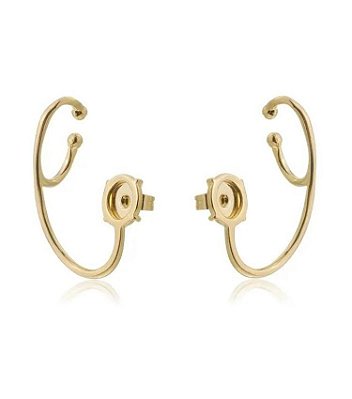 Tarraxa Ear Cuff Banhado Ouro 18k