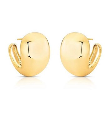 Brinco de Argola Lisa Banho Ouro 18k