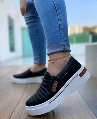 Tênis Yate Slip On Plataforma