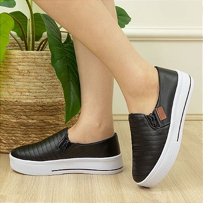 Slip On Preto - Conforto e Estilo para o Dia a Dia  COM FRETE GRÁTIS🖤🖤🖤