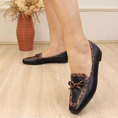 Mocassim Preto Capuccino  - Elegância e Personalidade