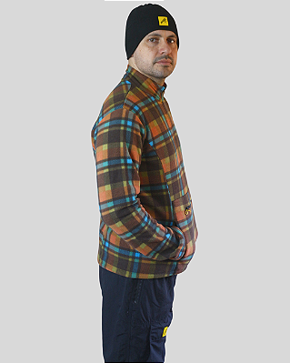 Blusa fleece Bee warm -  Masculina Xadrez