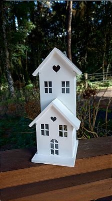 Casinha Farm Grande telhado  duplo - branca