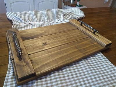 Bandeja Celeiros - madeira rústica