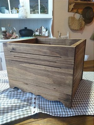 Cachepot em madeira rustica