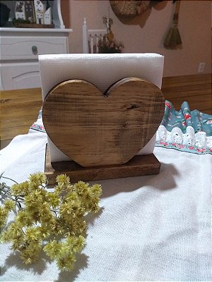 Porta guardanapo coração