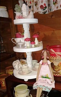 Bandeja Tripla Farm - branca