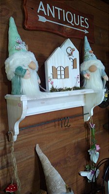 Prateleira com ganchos - Branca