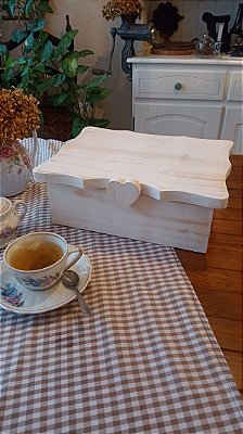 Caixa porta chá coração 6 divisórias