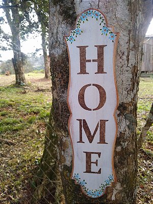 Placa Home - Flores