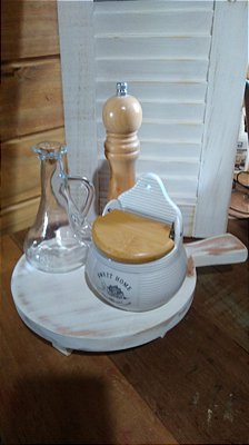 Bandeja com alça Farm  - Branca