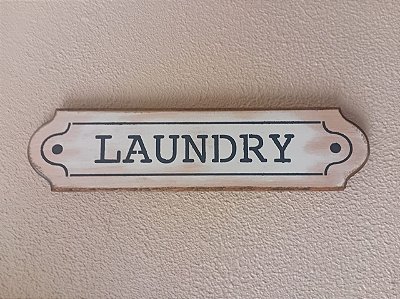 Placa Laundry - Branca