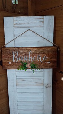 Placa Banheiro - Flowers