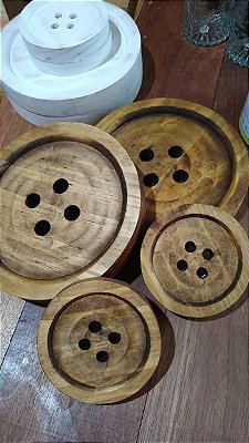 Botão porta panela - madeira