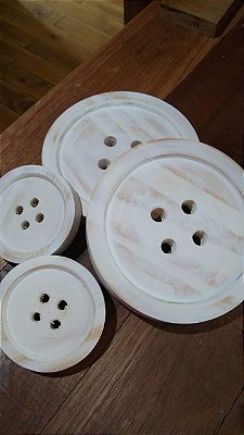 Botão porta panela - Branco desgastado