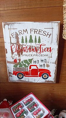 PLACA NATALINA CAMIONETE