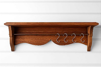 Prateleira Farmlovers com barra de ferro 60cm