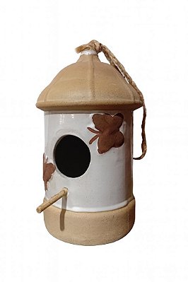 Casinha Passarinho Cerâmica Vitrificada