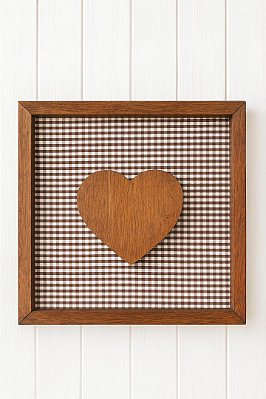 Quadrinho coração marrom