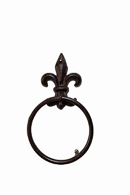 Porta toalha flor de liz