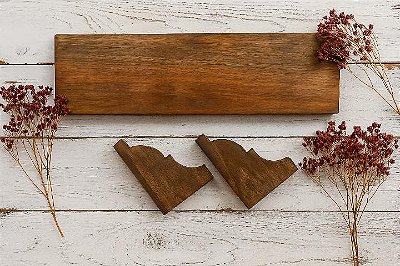 Kit Prateleira madeira 60cm
