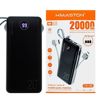 Bateria carregador portatil h'maston 20000mah yd-05