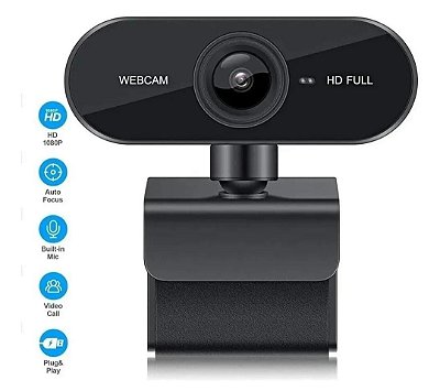 Webcam lehmox hd 1080p com microfone ley-233