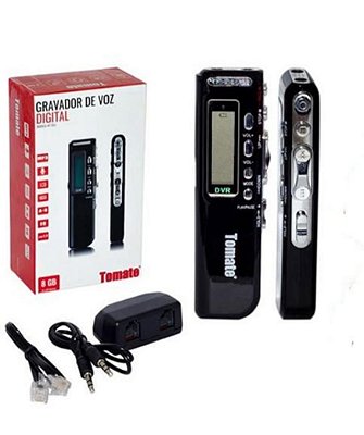 Gravador de voz digital tomate 8gb mt-556