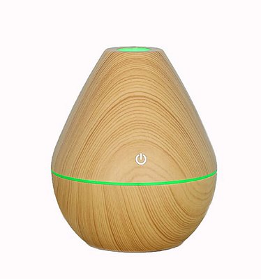 Umidificador aromatizador de ar concha led amadeirado