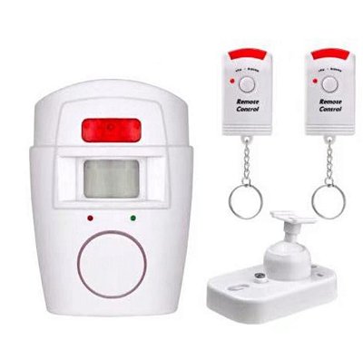 Kit de alarme sem fio com sensor+2 controles remoto