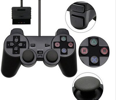 Controle de video game play2 com fio