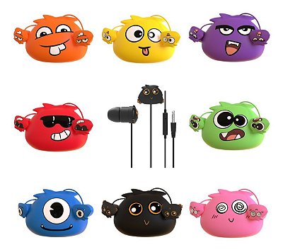 Fone de ouvido com fio e case xtrad lc-869