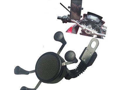 Suporte para motocicleta de celular encaixe no retrovisor garra