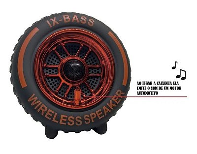 Caixa de som bluetooth roda pneu altomex al-779