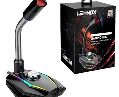 Microfone de mesa gaming lehmox gt-gk3