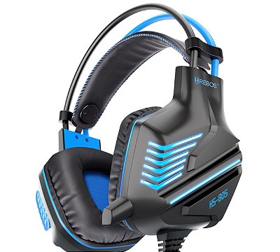 Fone de ouvido gaming headset para ps4/ps5/games hrebos hs-805
