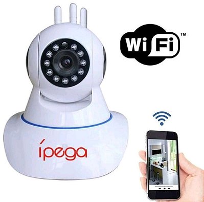 Camera de vigilancia e segurança wifi 4 antenas