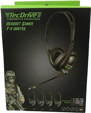 Fone headset gamer f-9 tecdrive