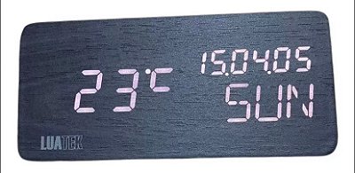 Relogio de mesa de led luatek zb-1002